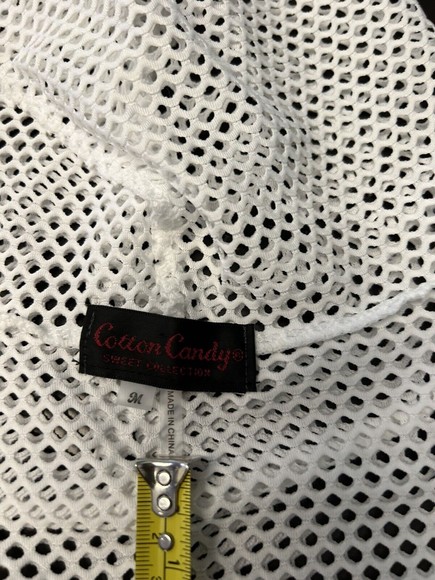 Cotton Candy mesh cover up M white - Picture 5 of 8